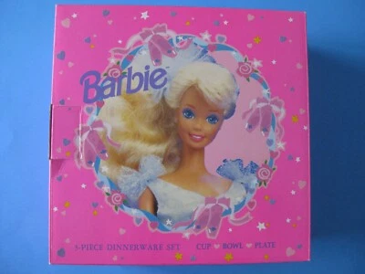 JUEGO DE VAJILLA BAILARINA BARBIE 3 PIEZAS (c) 1991 por ZAK Foto 1 de 2