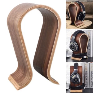 Supporto per cuffie in legno gioco cuffie DJ rack display auricolari staffa appendiabiti - Foto 1 di 8