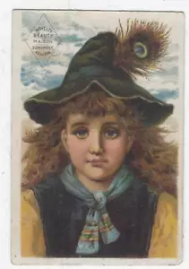 Demorest's Monthly Magazine Novelty Beauty Fashion Lady Victorian Trade Card - Picture 1 of 2