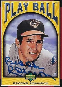 BROOKS ROBINSON SIGNED 2004 UPPERDECK "PLAYBALL" #33 - BALTIMORE ORIOLES - Picture 1 of 1