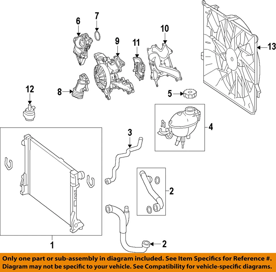 Mercedes MERCEDES-BENZ OEM 12-15 E350-Radiador Ventilador Hoja 2049066802 Foto 1 de 1