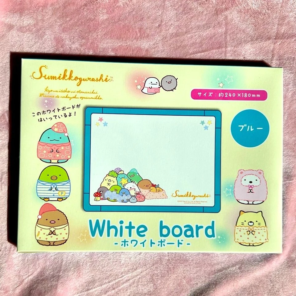 Rare Sumikko Gurashi 10" Sleepover Thin White Board With Marker Pen Toreba San-X - Image 1 of 2