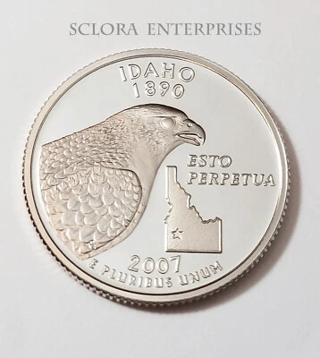 2007 S IDAHO *CLAD PROOF* STATE QUARTER   **FREE SHIPPING** - Image 1 of 3