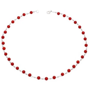 Necklace from Real Coral, Red, Coral Necklace Neck Necklace Ladies - Picture 1 of 6