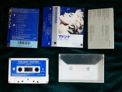 Madonna / True Blue Cassette Tape + Lyrics Card 1986 Japanese Edition Vintage - Image 1 of 4