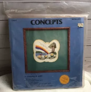 Concepts Needlepoint Crewel Craft kit Butterfly Floating Along 2603 Vintage NIP - Picture 1 of 5