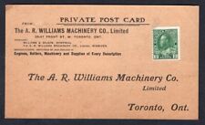 TORONTO 1922 Williams Machinery Advertising Postcard