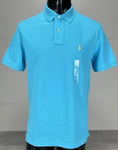 Polo Ralph Lauren Classic Fit Short Sleeve Cotton Mesh Polo Shirt Sz S Teal Blue - Picture 1 of 6