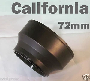 72mm 3 Stage Collapsible Rubber Lens Hood Canon Nikon Sony Sigma Pentax Camera  - Picture 1 of 5
