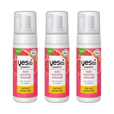 LOTE DE 3 - Limpiador Espumoso Diario Yes To Grapefruit, 5 fl oz (150 ml) Cada uno Foto 1 de 4