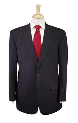 Traje Brooks Brothers Lana Gris Carbón Sólido 2-Btn Hecho en EE. UU. 42R Foto 1 de 4