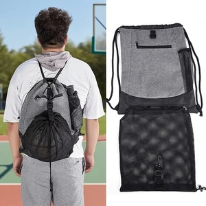 Portable Backpack Drawstring Basketball Helmet Bag Large Capacity Storage Bag - Picture 1 of 7
