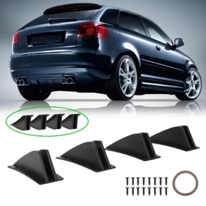 For Audi A3 A4 A5 A6 A7 S3 S4 Rear Bumper Diffuser Fin Spoiler Lip Wing Splitter - Picture 1 of 14