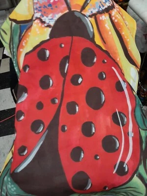 Homestyle Lady Bug Outdoor Flag Signed Joanne Sharp Very Nice Preowned Condition - Image 1 of 4
