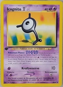 Incognito / Unown [Y] German 1st Edition Neo Revelation Pokemon MP - Picture 1 of 6