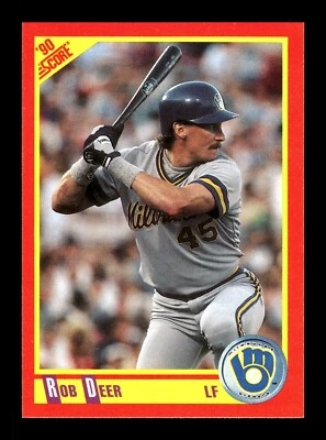 ROB DEER ⚾ 1990 Score Baseball #390 Milwaukee Brewers - Image 1 of 2