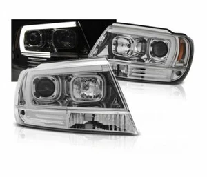 headlights for CHRYSLER JEEP GRAND CHEROKEE 1999 2000-2005 tube light chrome LHD - Picture 1 of 2
