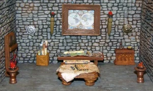 Juego completo de muebles de sala de guerra pintados - funciona con forja enana, D&D, DnD - Imagen 1 de 3