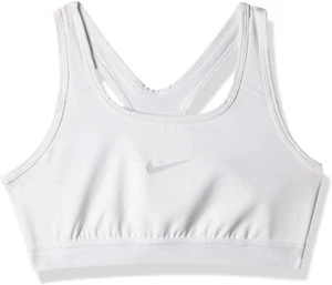Nike Girl's 252081 Pro Solid Sports Bra Underwear white Size Small - Picture 1 of 4