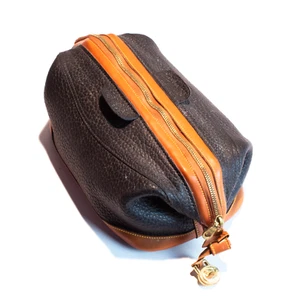 Bolso de Viaje Dooney and Bourke Vintage Cuero Doble Kit Plegable Artículos de Aseo - Imagen 1 de 4