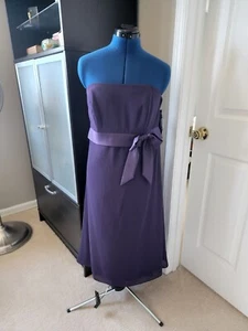 Bridesmaids Dress-Alfred Sung-Size 12-Concord- Tea Length-Bow - Picture 1 of 6