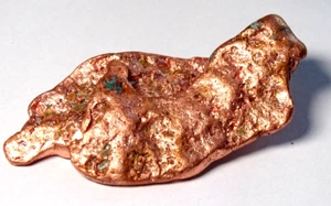 GROSSES EINHEIMISCHES KUPFERNUGGET - USA - 6,3 x 3,3 cm 44 gms #C - Bild 1 von 7