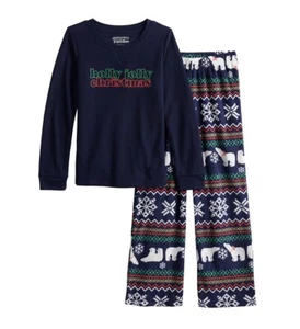 Jammies for Your Families Pajamas Girls 14 Holly Jolly Bears PJs Set - Picture 1 of 4