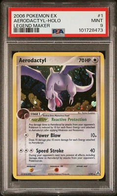 2006 POKEMON EX LEGEND MAKER AERODACTYL #1 HOLO FOIL PSA 9 MINT #101728473 - Image 1 of 2