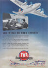 Add Wings To Your Efforts - Twa Boeing Stratoliner Ad 1941 T