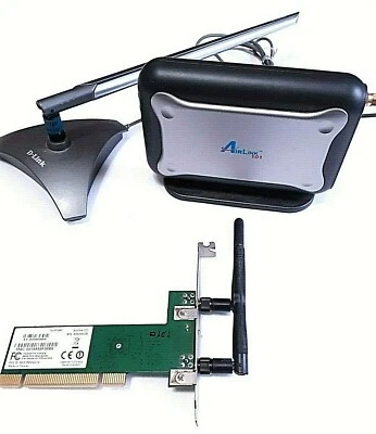 D-Link Antenna+ Airlink 101 Super G Access Point+ Airlink 101 Wireless Adapter   - Image 1 of 4
