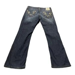 Women's Big Star Remy Low Rise Fit Bootcut Denim Jeans Embroidered Sz 29x26 - Picture 1 of 9