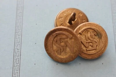 Anciens  boutons  SNCF argenté - Photo 1/2