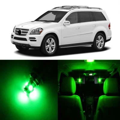 17 x Paquete de luces interiores LED verdes para Mercedes Benz GL 2006 - 2012 + HERRAMIENTA Foto 1 de 4