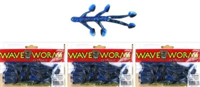 (3) Paquetes sin abrir Plásticos Onda 5" Tiki-Gorilla Zafiro Negro Azul Nuevo Foto 1 de 4