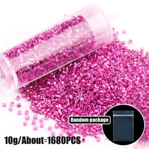 1680Pcs 11/0 DB Glass Seed Beads 1.3*1.6mm Metallic Spacer DIY Jewelry Making - - Picture 1 of 17