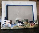 Ceramic Handpainted 5 X 7  Country Side Picture Frame 2000 Light Houses New