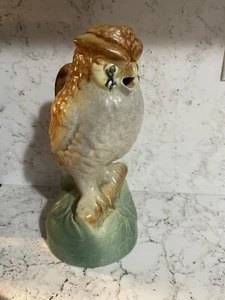 *HTF* McCoy Brush Pottery Vintage 1920’s Wise Bird Owl Pitcher No Cracks/ Chips - Picture 1 of 11