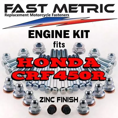 '02-'08 Honda CRF 450R  Engine Rebuild Bolt Kit | FACTORY style ZINC Fasteners - Image 1 of 4