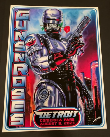GUNS n ROSES Comerica Park DETROIT Concert Poster  limited hand numbered 193/250 Cover