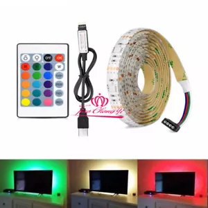 DC5V 5050 RGB LED Strip USB LED Light Strips Flexible Tape 0.5-5M IP20 and IP65 - Picture 1 of 10