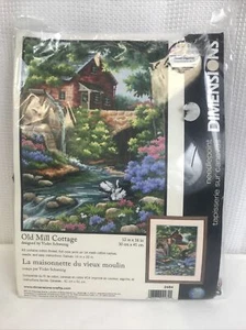 Vintage '99 Dimensions 2484 Old Mill Cottage Needlepoint Kit Complete - Picture 1 of 9