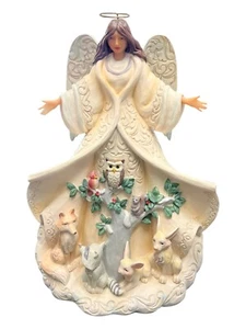 Enesco Jim Shore - White Woodland Angel with Coat (9.25") #6012678 - Picture 1 of 19