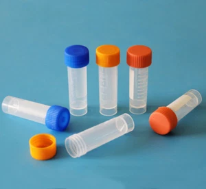 10-200pcs 5ml Plastic Screw Cap Storage Container Graduated Lab Bottle Vial Tube - Picture 1 of 6