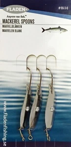 15 MACKEREL SPINNERS SPOONS 5 PACKS OF 3 FISHING HOOKS FLADEN MACKERAL SIZE 3/0 - Picture 1 of 7
