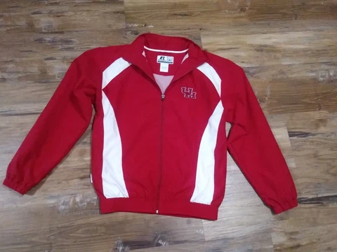 UH University of Houston Cougars SMALL Lightweight Athletic Jacket Full Zip NICE Cover