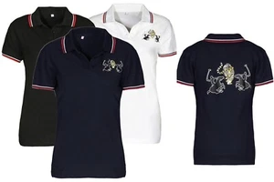 Ladies Polo Shirt short Sleeve Tomdio Women Tiger Top Fringe Size S M L XL - Picture 1 of 6