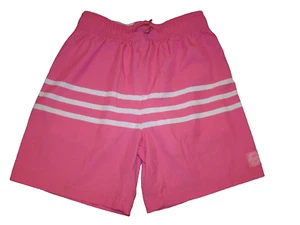 Abercrombie Kids Boys Size 11-12 Pink White Stripe Swim Board Shorts Trunks - Picture 1 of 6