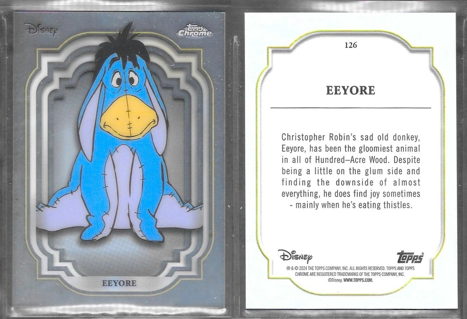 Topps Chrome Disney 2024 #126 Eeyore Winnie the Pooh Card - Image 1 of 1