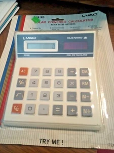 (NEW) VAC #88-2008 SOLAR POWERED Desk Top Calculator 5 x 5" LARGE KEY Display - Picture 1 of 4