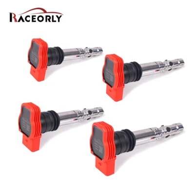 RACEORLY 4PCS Ignition Coils For Audi A4 A6 TT VW Beetle Golf Jetta Passat 1.8T - Image 1 of 4